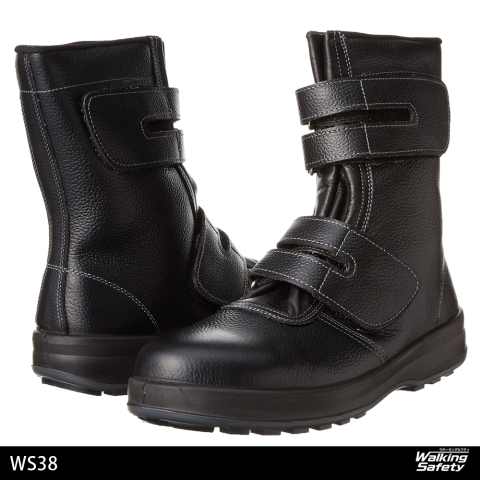 WS38黒　長編上靴マジック式(3層底F)