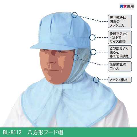 BL-8112　八方形フード帽