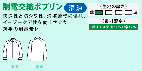 食品工場 衛生白衣 食品白衣 白衣 工場 住商モンブラン モンブラン haccp HACCP SMOOTH-FIT スムースフィット 制電交織ポプリン