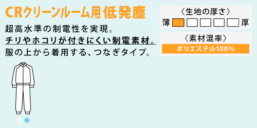 高機能食品工場 衛生白衣 食品白衣 白衣 工場 サンエス  SUN-S haccp HACCP 高機能 CRクリーンルーム用低発塵